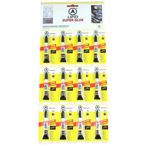 LIPIO SUPER GLUE 3G 12BUC/SET