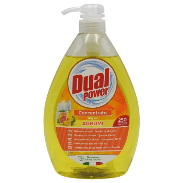 DUAL DETERGENT VASE CU POMPA 1L POWER AGRUMI