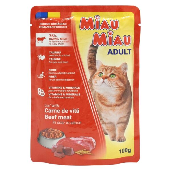 MIAU MIAU HRANA PISICI IN SOS PLIC 100G VITA MIAU MIAU HRANA PISICI IN SOS PLIC 100G VITA