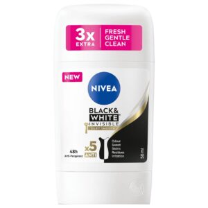 NIVEA ANTIPERSPIRANT STICK 50ML INVISIBLE BLACK WHITE SILKY SMOOTH