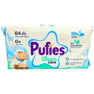 PUFIES SERVETELE UMEDE 64BUC CLEAN CARE
