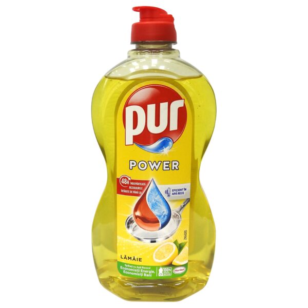 PUR DETERGENT VASE LICHID 450ML LEMON PUR DETERGENT VASE LICHID 450ML LEMON