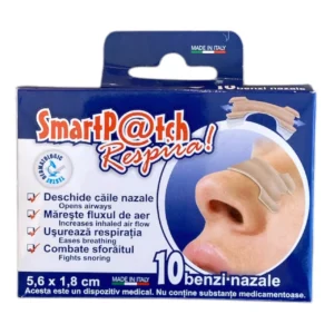SMARTPATCH PLASTURI BENZI NAZALE RESPIRA 10 BUC